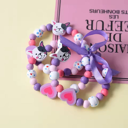 3pcs Cute Animal Flower Cartoon Flower Children's sweater bracelet for children gift cp2650