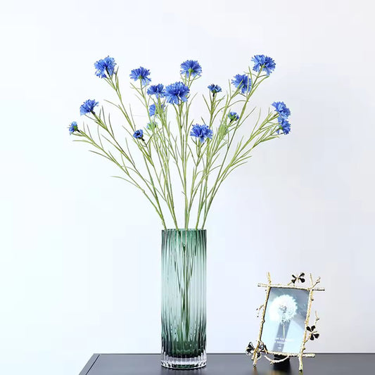 3 Forks/Bouquet Artificial Flower Silk Cornflower Fake Flowers Artificial Plant Decorative Flowers Home Decor Wedding Decor